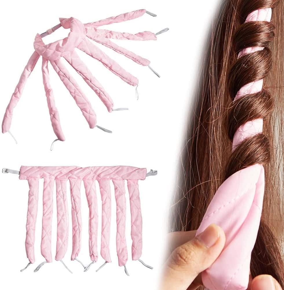 Heatless Hair Curler with Octopus Satin Design Headband use