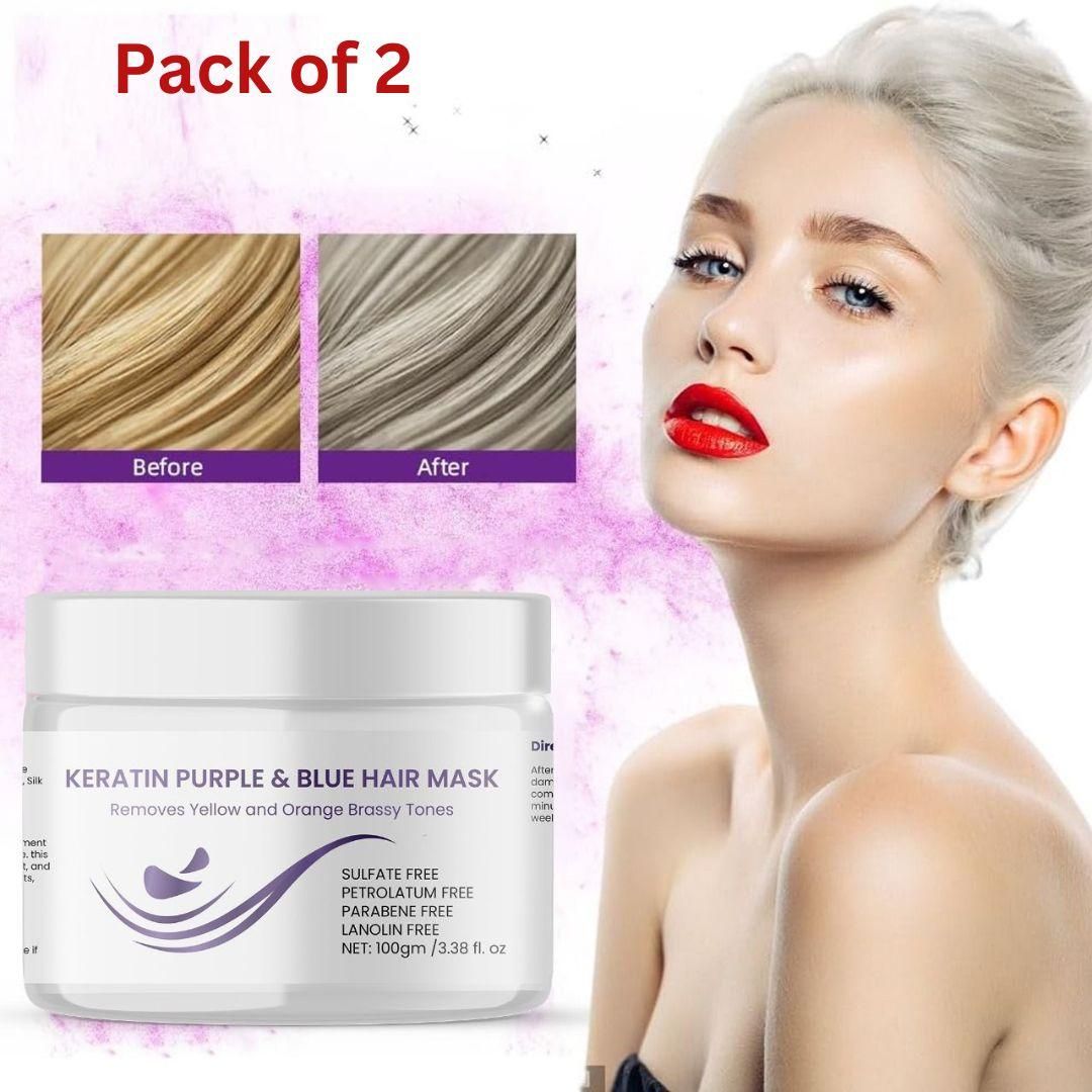 Keratin Purple and Blue Hair Mask model