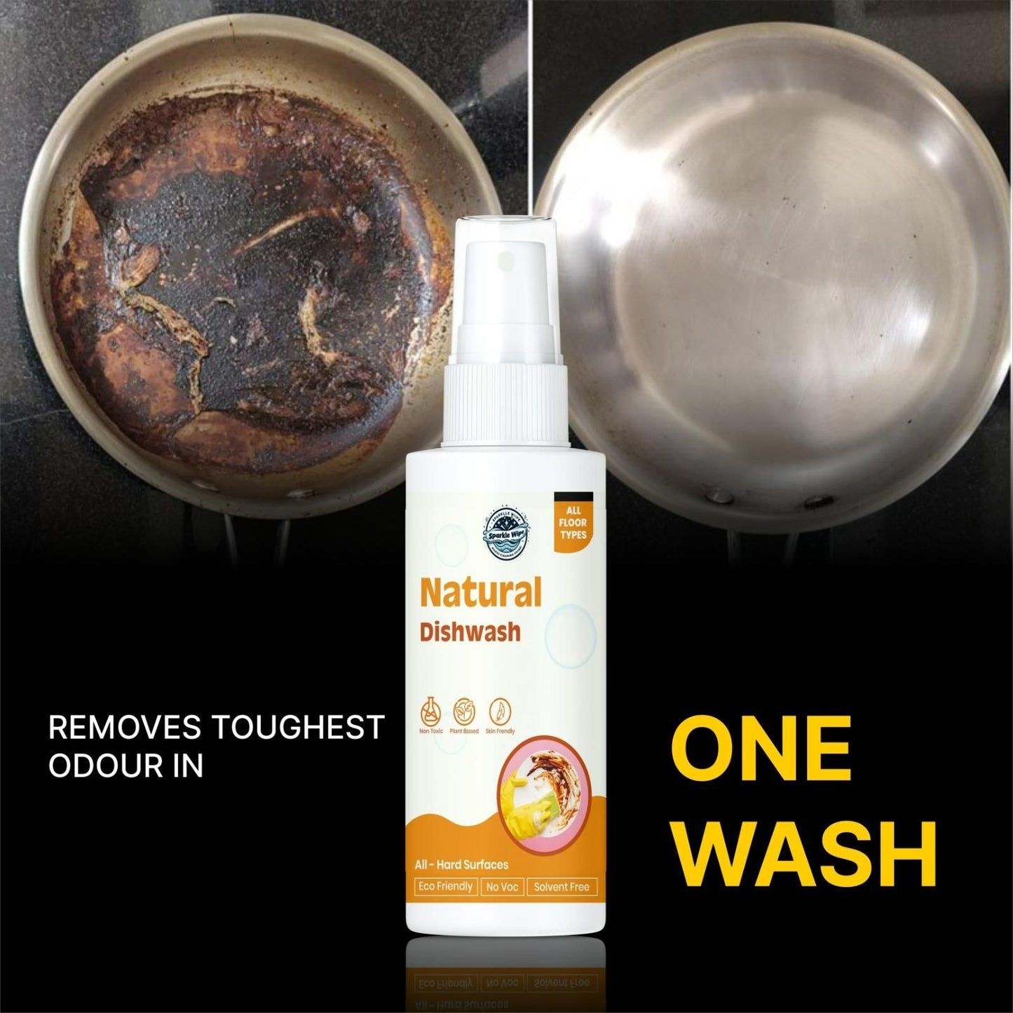 Natural Dishwash before after