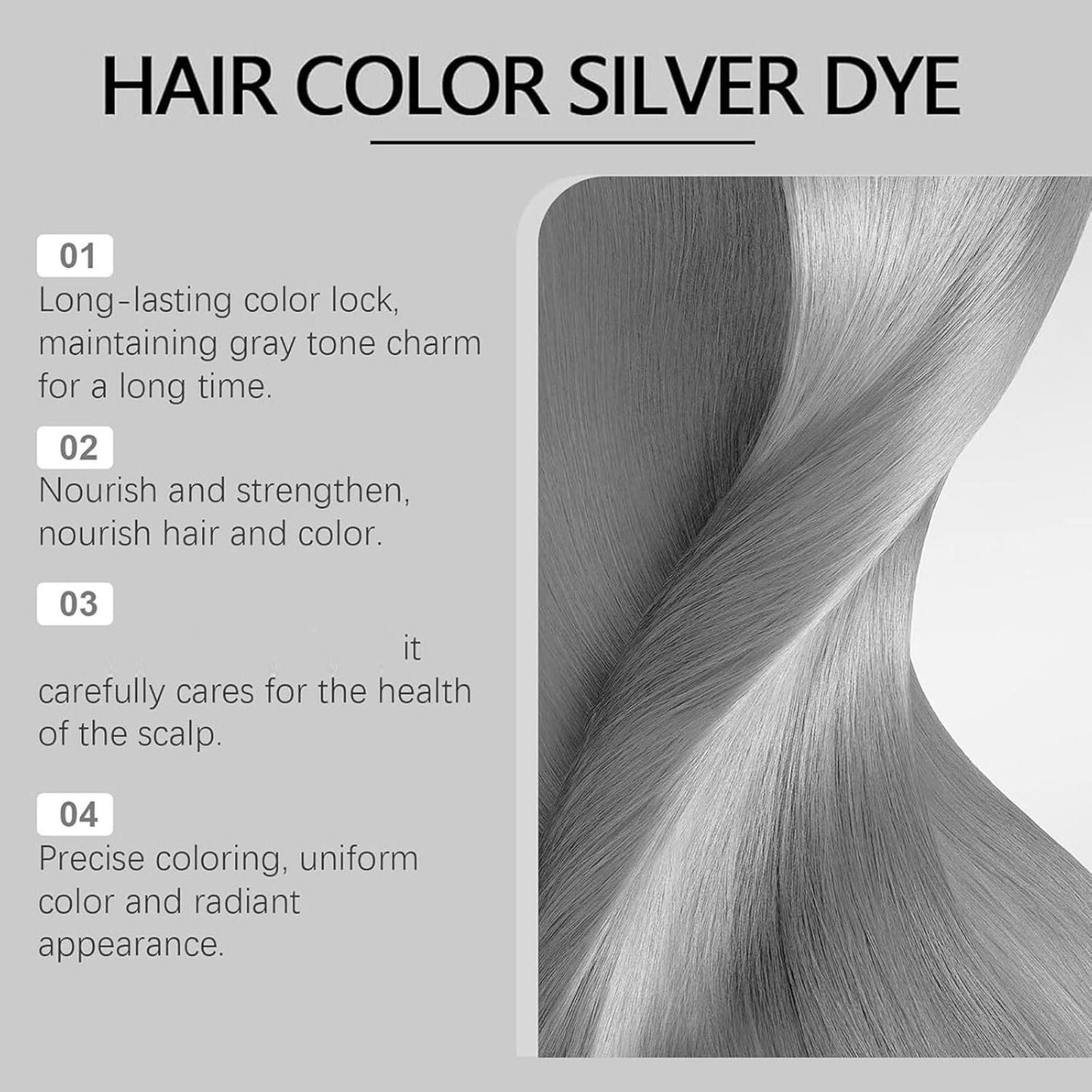 PERMANENT HAIR COLOR Silver Dye benefits