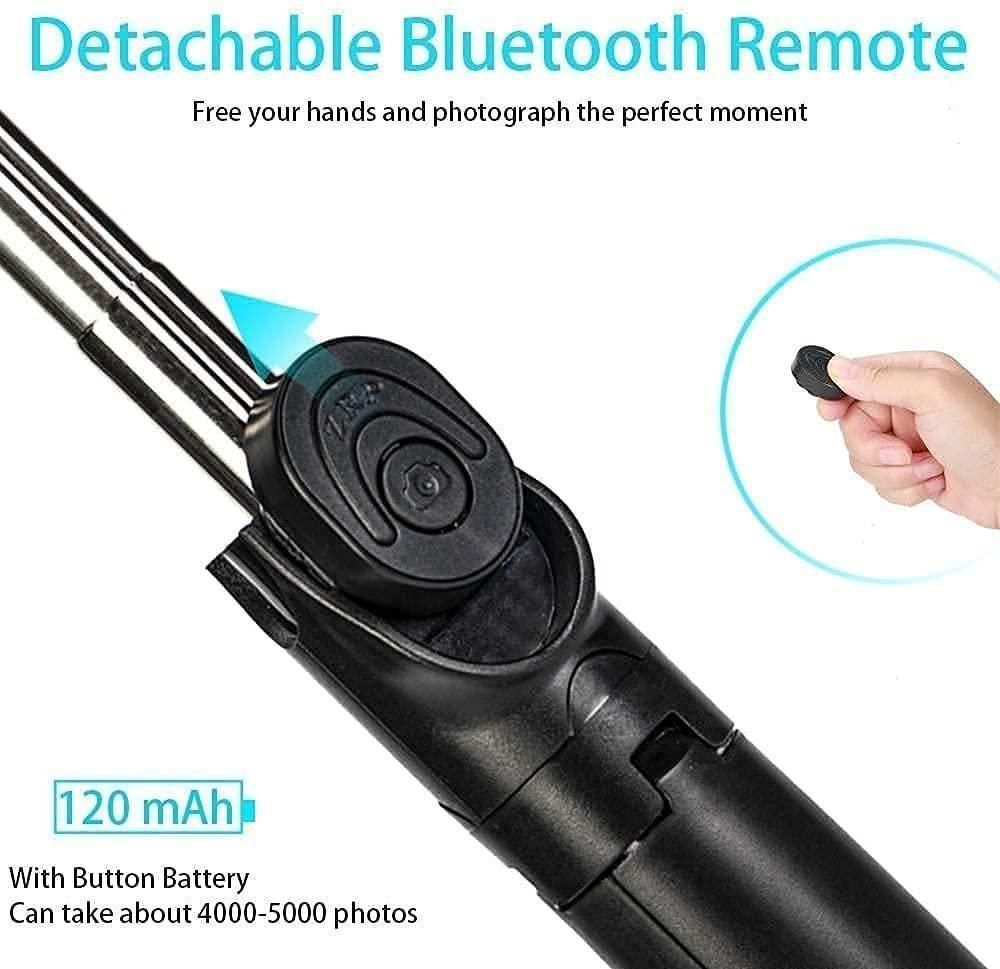 Extendable Flash 3-in-1 Selfie Stick Tripod with Bluetooth Remote 3