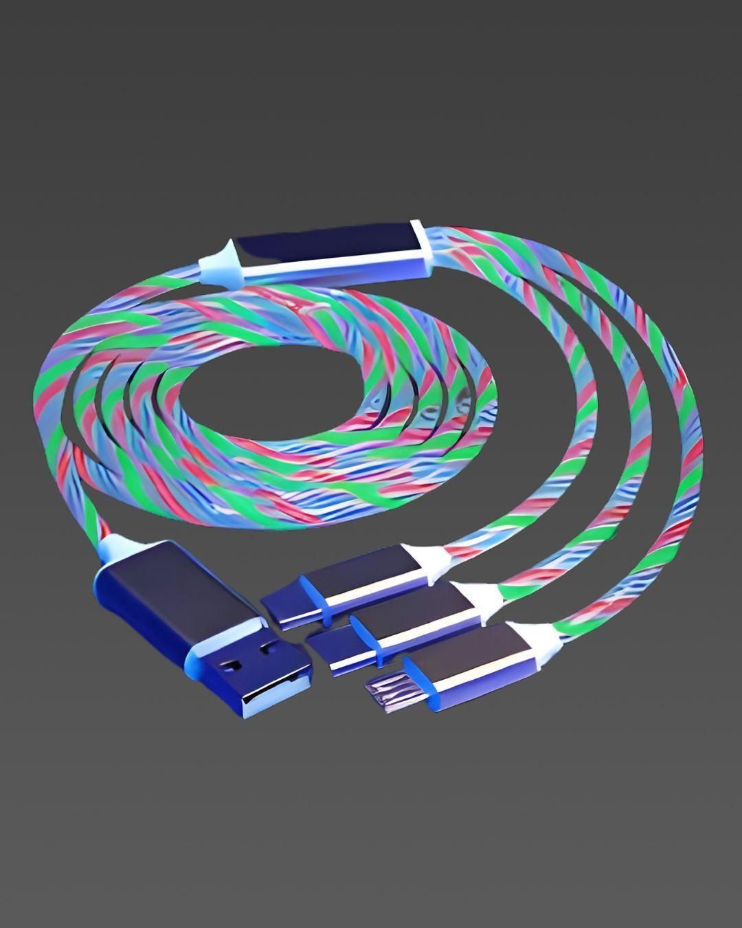 Fast 3 in 1 Multiple Pin With LED Light Magnetic Charging Charging Pad - Assorted color 2