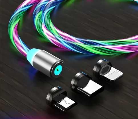 Fast 3 in 1 Multiple Pin With LED Light Magnetic Charging Charging Pad - Assorted color 5