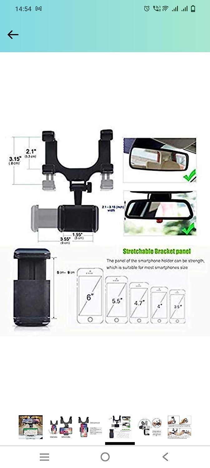 Rearview Mirror Phone Holder for Car acessories