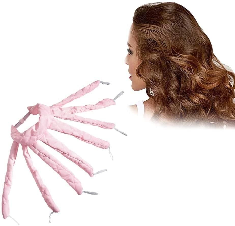 Heatless Hair Curler with Octopus Satin Design Headband