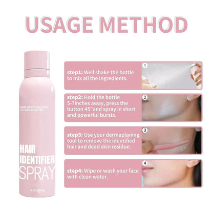Hair Identifier Spray For Face Shaving With 4 Pcs Razor usages