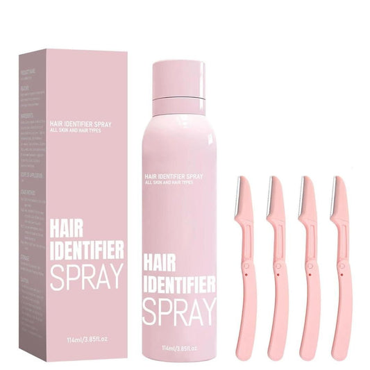 Hair Identifier Spray For Face Shaving With 4 Pcs Razor 4 pcs