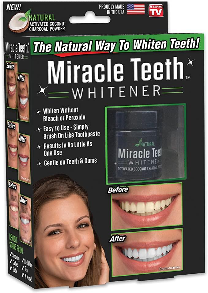 Teeth Cleaner Charcoal Natural Bleaching before after