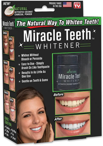 Teeth Cleaner Charcoal Natural Bleaching before after