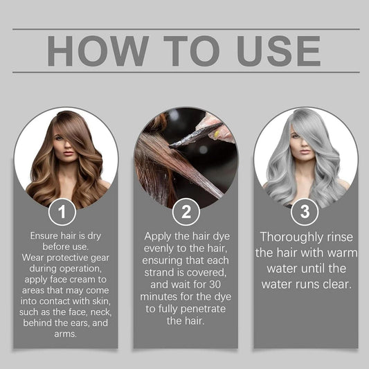 PERMANENT HAIR COLOR Silver Dye How to use
