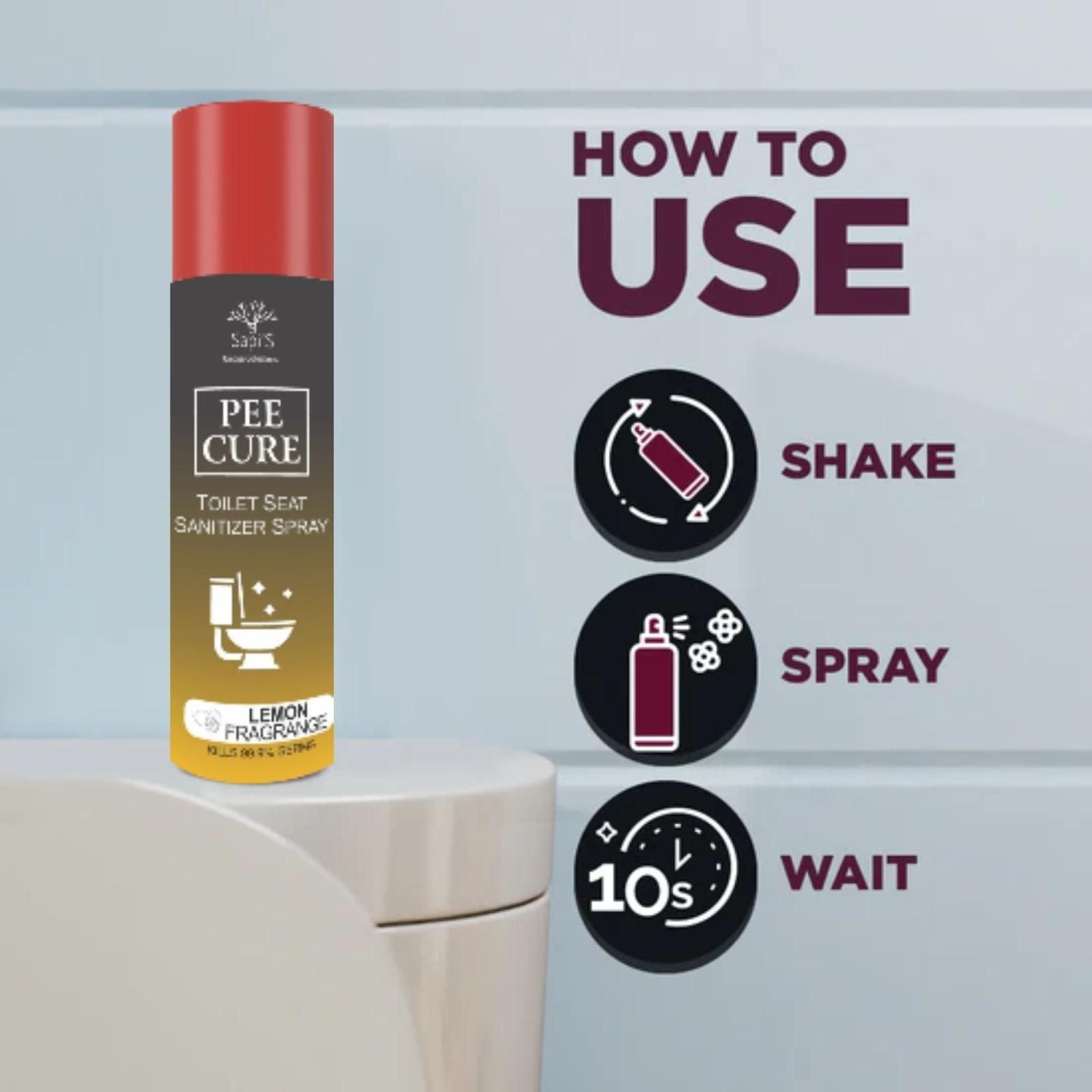 Portable Toilet Seat Sanitizer Spray use