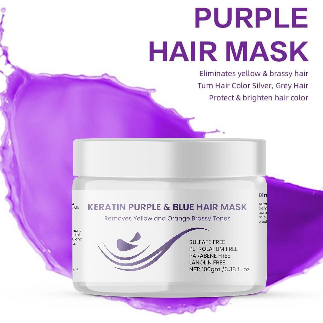 Keratin Purple and Blue Hair Mask 100g (Pack of 2)