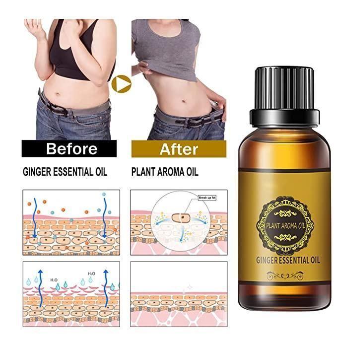 Belly Drainage and Pain Relief Oil before after