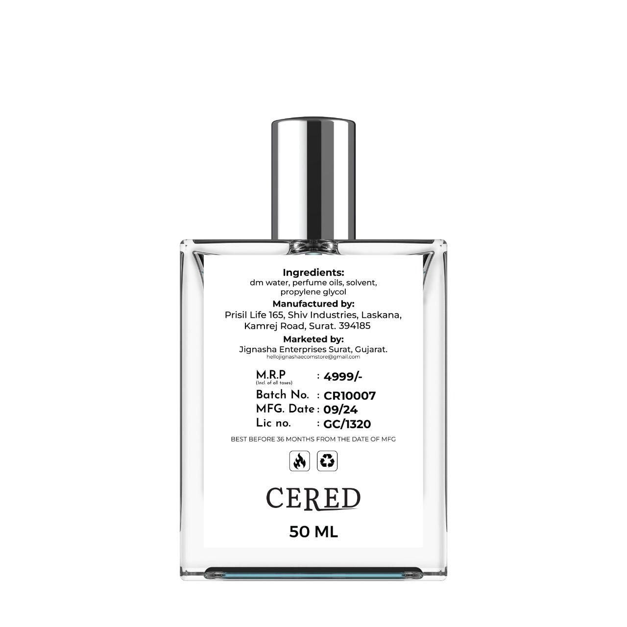 CERED Aventus Perfume 50ML back