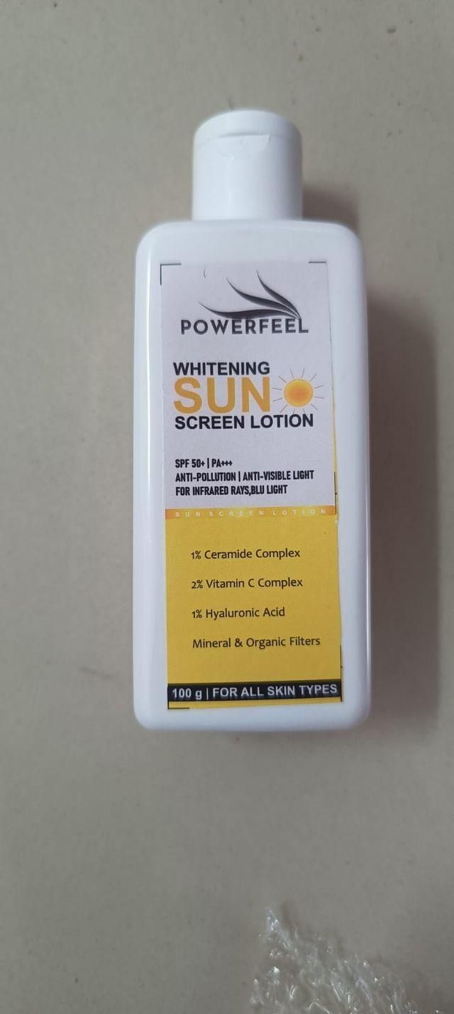 Whitening Sun Screen Lotion bottle