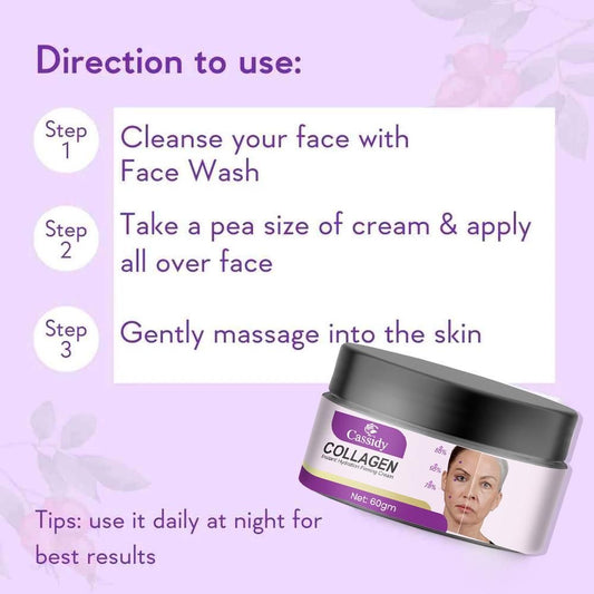 Cassidy Collagen Instant Hydration Firming Cream steps