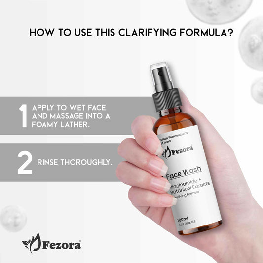 Fezora Face Wash Niacinamide + Batanical Extract 100ML (Pack of 2) formula