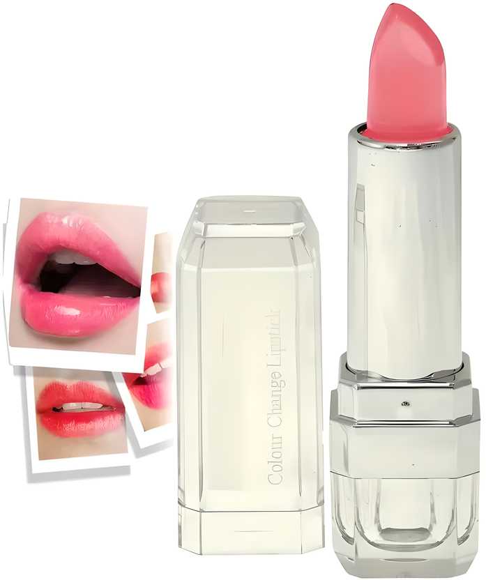 MYEONG Gold Glitter Color Change Gel Lipstick (Pink, 3.6 g)