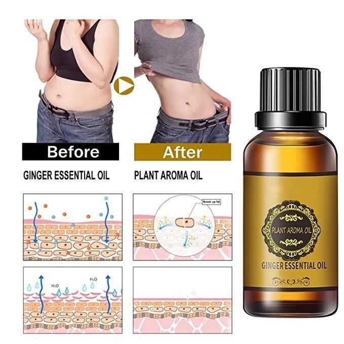 Belly Drainage Ginger Oil before after