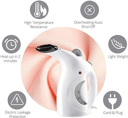 Fast Heat-up Portable Handheld Garment/Facial Vapor Steamer Iron Brush for Home and Travel Handy (Multicolour) 5