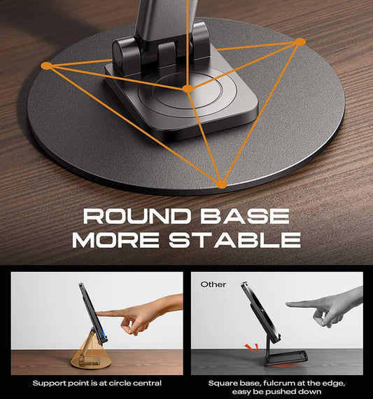 Mobile Phone Stand 360 degree Rotation Height and Angle 2